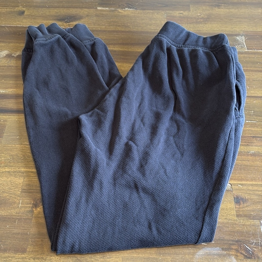 ATM ESSENTIALS French Terry Sweatpants Black Joggers XS Cotton - Picture 9 of 10